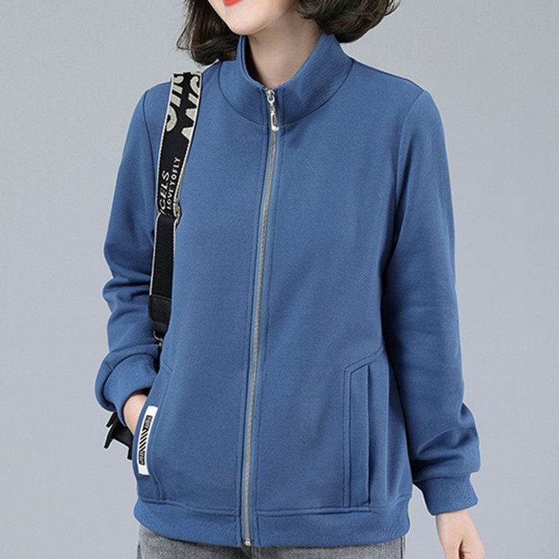 Mid-aged necropolis jacket kshirt woman 2022 new early spring autumn Mama Yanist Collar Fashion Thin blouses jacket