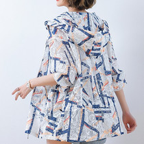 Sunscreen in old age womens clothing middle-aged moms fashion foreign air blouses 2022 Summer snowspun jacket sunscreen