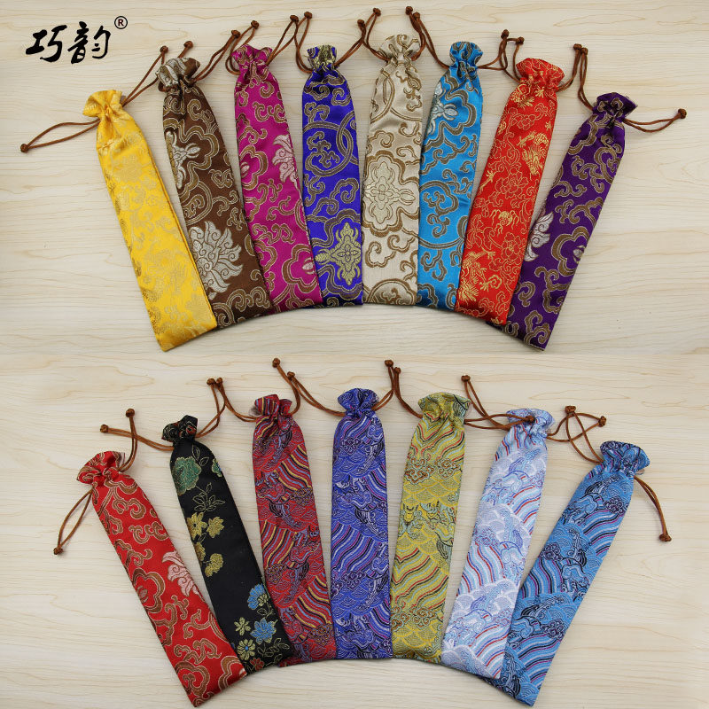 7 inch fan cover fan bag silk cloth fan cover abroad gift to study abroad to send to classmates and colleagues