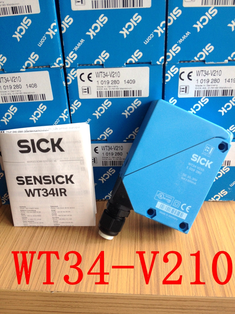 New original German SICK diffuse reflection photoelectric sensor WT34-V210 fake one penalty ten