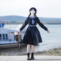 Sakura family jk dress (Pingjing womens high) original uniform cyan color thin college style long-sleeved autumn and winter women