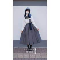 Sakura family JK uniform 10 full box pleated long skirt jk solid color 84 90 half body excellent female spring