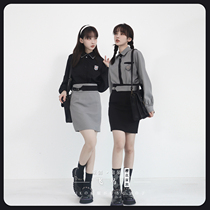 Sakura family jk uniform set original shirt long sleeves (Asuka) Academy Chidori plaid bag hip skirt women autumn
