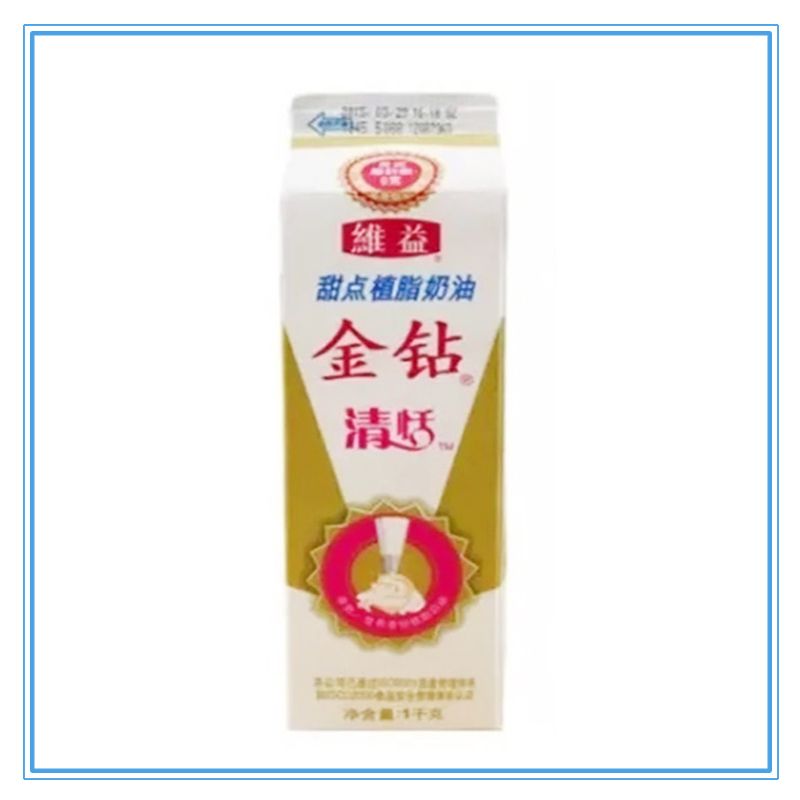 Viyl gold drill and fat fat cream 1L dessert cake framed cream