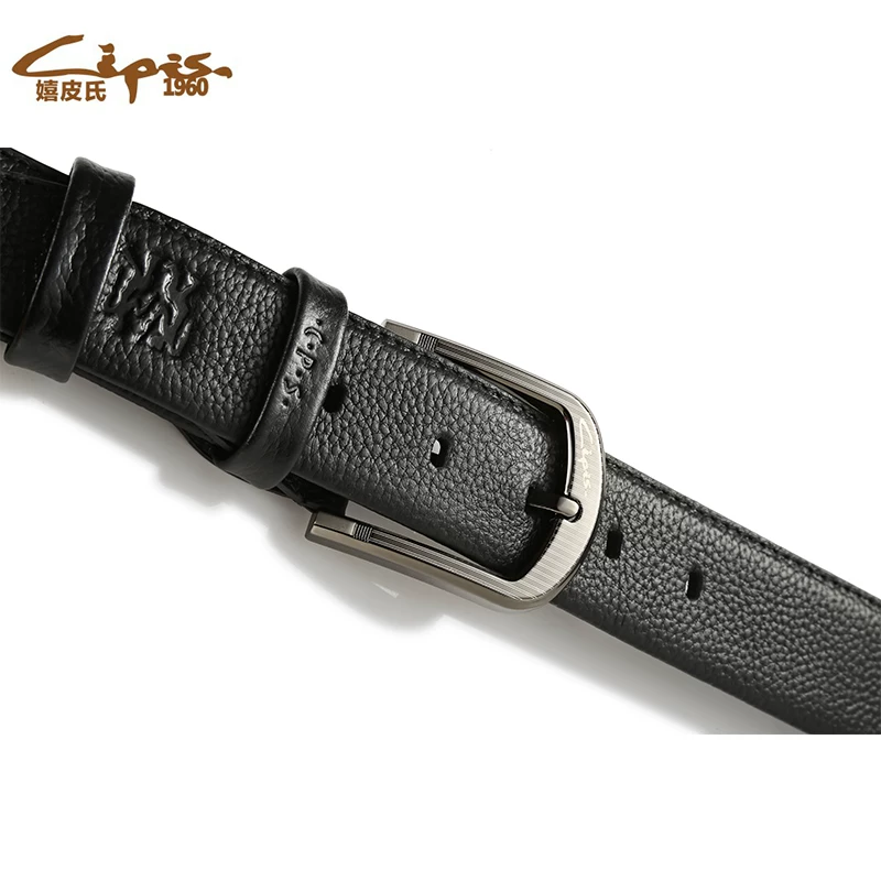 Leather fashionable belt, trousers, cowhide, Korean style
