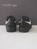 Nike Air Force 1, белые черные кроссовки
