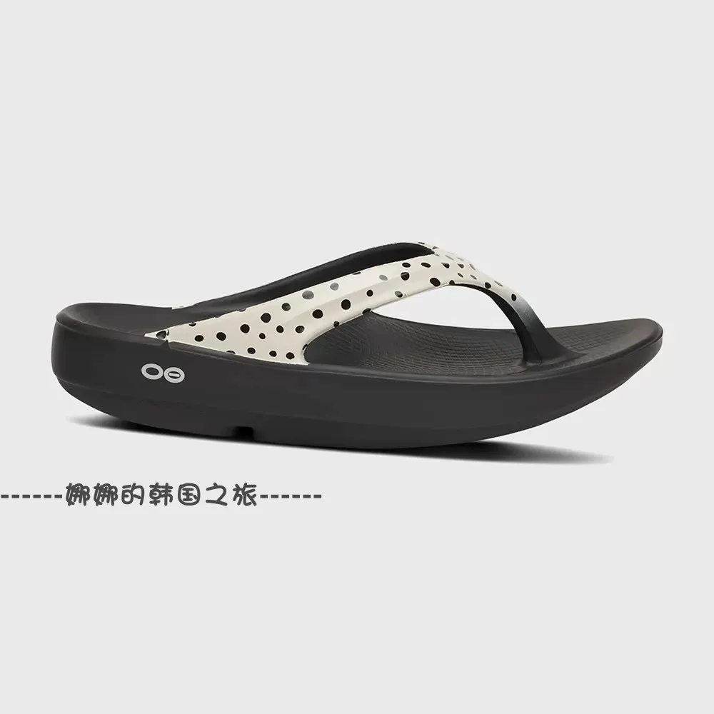 Корейский закупочный агент OOFOS OOlala Ltd серия леопардовый рисунок в горошек легкие нескользящие повседневные уличные шлепанцы