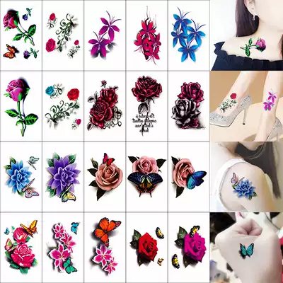 (A 20) tattoo stickers waterproof female durable Korean simulation chest clavicle hipster sexy