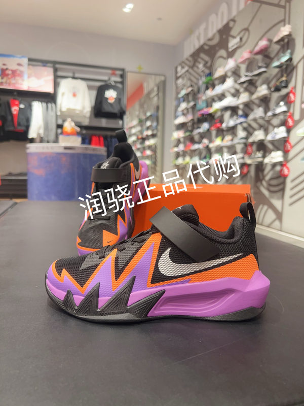 Nike Kids/Nike Children's Genuine Products from the Official Store 2026 New Model Velcro Sports Casual Running Shoes Basketball Shoes