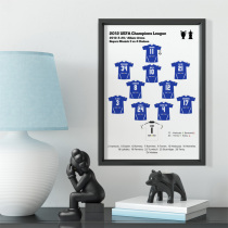 2012 Chelsea Champions League classic lineup Solid wood decorative photo frame Photo wall table hanging ornaments Drogba
