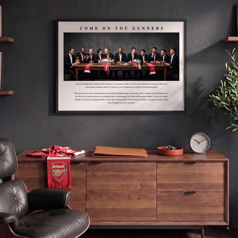 Arsenal Legend Henry Bergkamp's Last Supper Solid Wood Decorative Photo Frame Wall Hanging Table Display Piece Arsenal Legend Henry Bergkamp's Last Supper Solid Wood Decorative Photo Frame Wall Hanging Table Display Piece