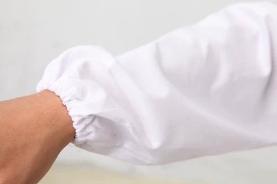 Белый халат, лонгслив, униформа врача, на резинке