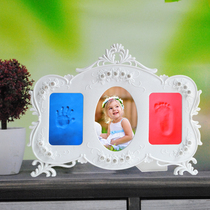 European New Hand Foot Print baby hand print baby hand print mud set souvenir
