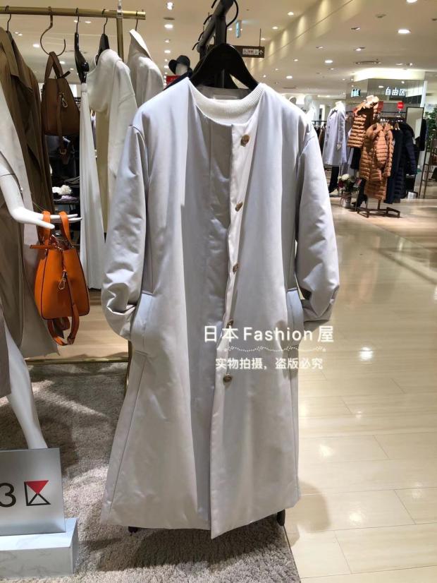 50% off Nana Japan counter direct delivery area 23 round collar cotton coat long coat CMWOBS0103