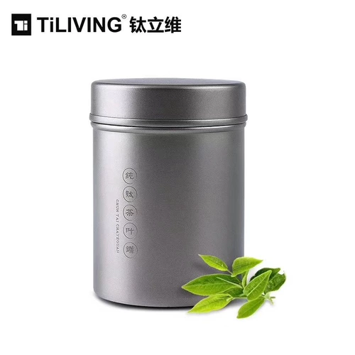 Титановый титановый чистый титановый мини -чайный чайная банка