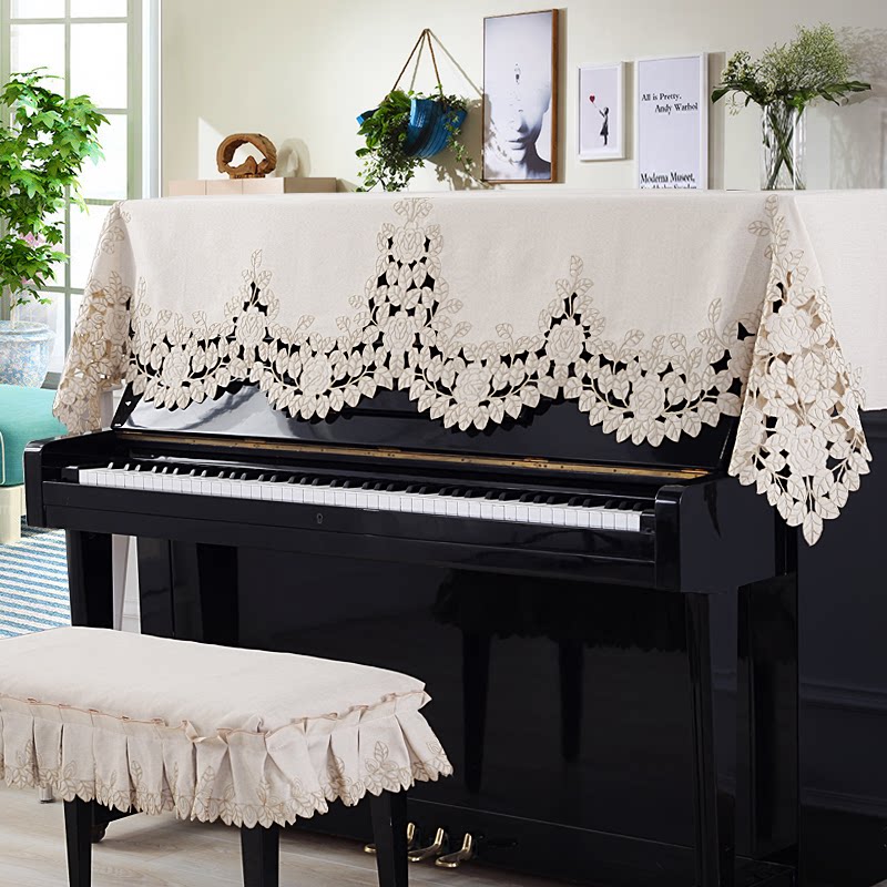 American country piano towel cloth art Simple modern piano cover towel embroidery piano dust cover cloth Piano cover cloth Piano cover cloth