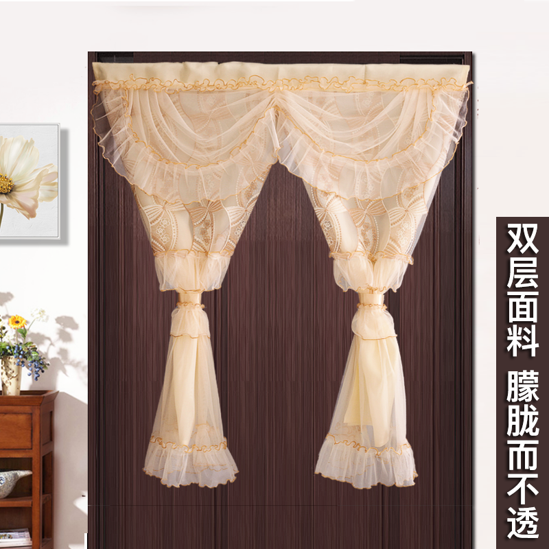 Four Seasons Home Fabric Bedroom Curtain Lace Anti-Mosquito Curtain Kitchen Dressing Room Panel Curtain Decorative Curtain Custom