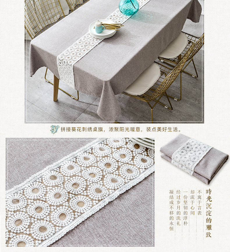 Khăn trải bàn đơn giản hiện đại vải cotton phòng khách nhà in hình chữ nhật bàn cà phê khăn khăn trải bàn ren bảng vải - Khăn trải bàn khăn trải bàn đẹp