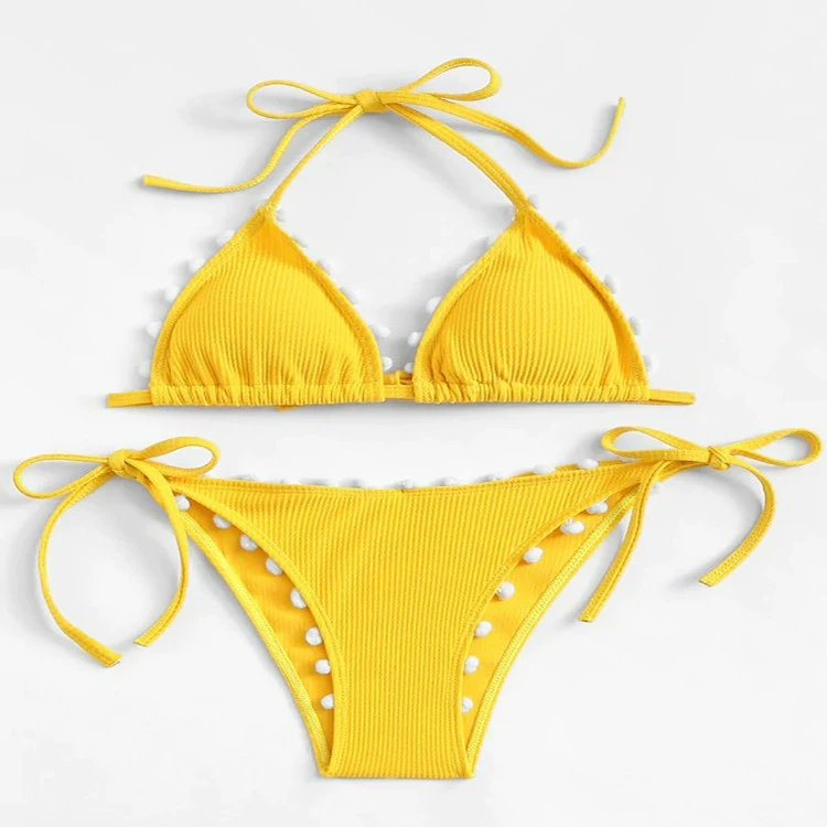 Phụ nữ có dây tua rua 2 màu Áo tắm bikini sexy đồ bơi kiểu mới - Bikinis