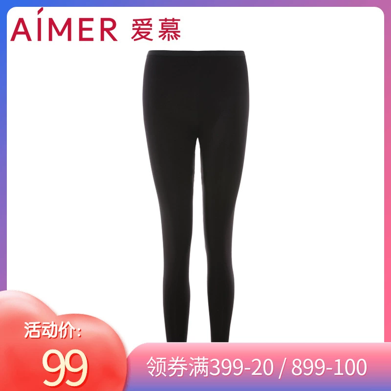 New Aimer chính hãng phương thức may liền quần dài mỏng cho phụ nữ, quần ấm AM731471 - Quần nóng lên