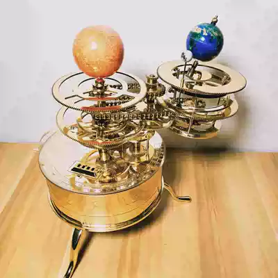 All Copper Sun, Earth, moon operation model, pure decoration, fault science instrument model collection