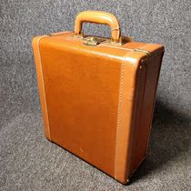 Antique Vintage leather bag portable suitcase vintage Polaroid camera with Hand bag hard leather bag