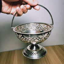 18 1990s vintage silver sterling silver basket nuts tray upper 16 5cm