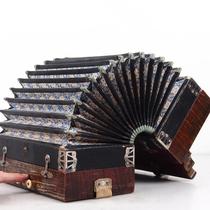 1900 WESTERN ANTIQUE GERMAN WOODEN ACCORDION RARE COLLECTION No Work Styling Pendulum