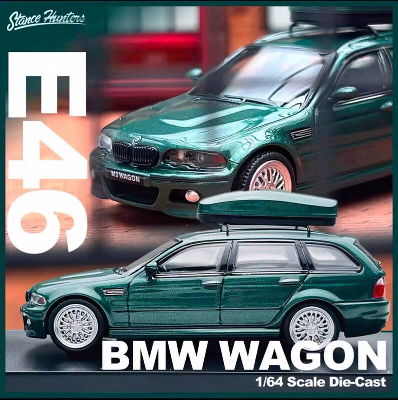 Sh 1:64 Bmw E46 Wagon Station Wagon with Luggage Box Alloy Car Model