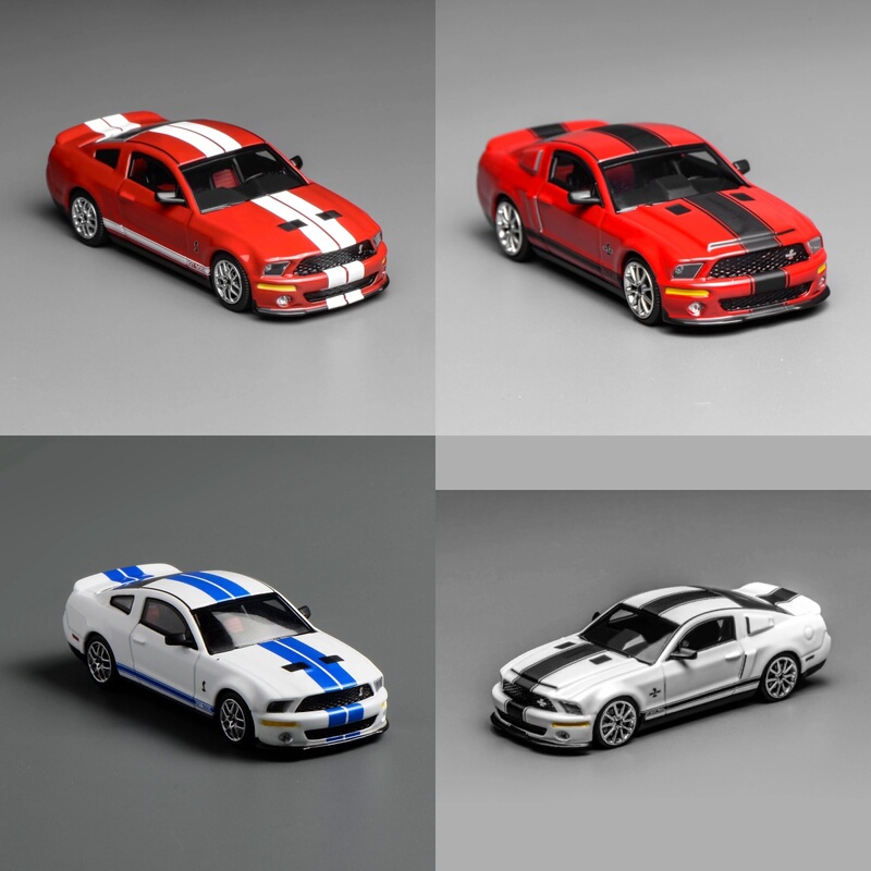 Green Light & Mh 1:64 Ford Mustang Shelby Gt500 2007 Alloy Car Model Green Light & Mh 1:64 Ford Mustang Shelby Gt500 2007 Alloy Car Model