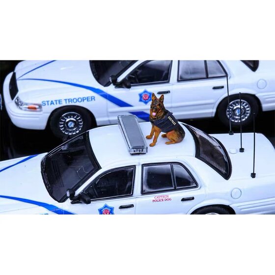 In Stock Rollin 1:64 Ford Cv Arkansas Asp with Free Dog Figurine Alloy Simulation Car Model