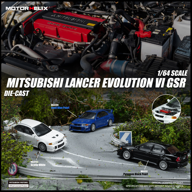 Motorhelix Mh 1:64 Mitsubishi Lancer Evo Vi 6Th Generation Gsr Alloy Open-Top Car Model Motorhelix Mh 1:64 Mitsubishi Lancer Evo Vi 6Th Generation Gsr Alloy Open-Top Car Model