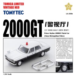 Tlv 1:64 Nissan Lv-218A Japanese Version 2000Gt Metropolitan Police Patrol Car Alloy Car Model