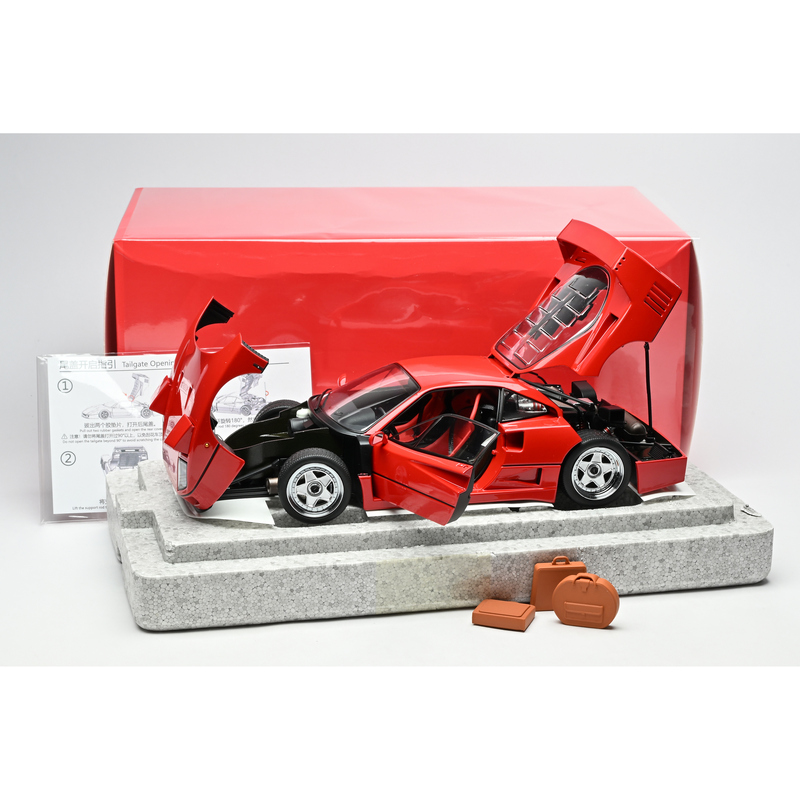 Alloy Full-Scale Montage 1:18 Scale F40 Standard Red Foam Box/Leather Base Gift Box