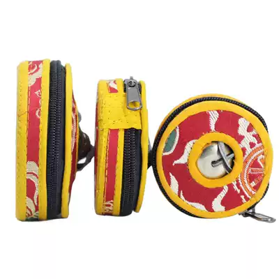 Nepal hand-sewn Ding summer packaging set copper bell bag protective cover big and small Tantric Bell gift box