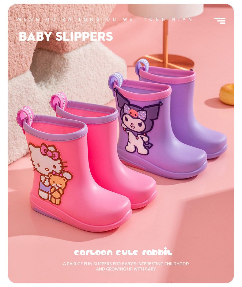 Sanrio, детский нескользящий мультяшный милый дождевик для мальчиков 