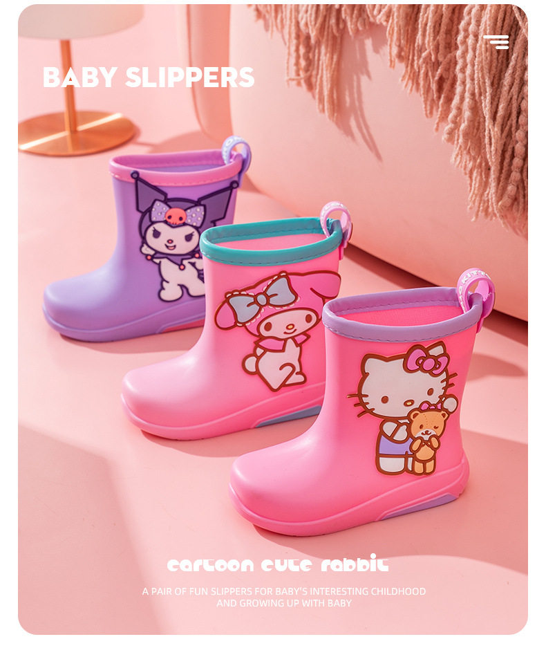 Sanrio, детский нескользящий мультяшный милый дождевик для мальчиков 
