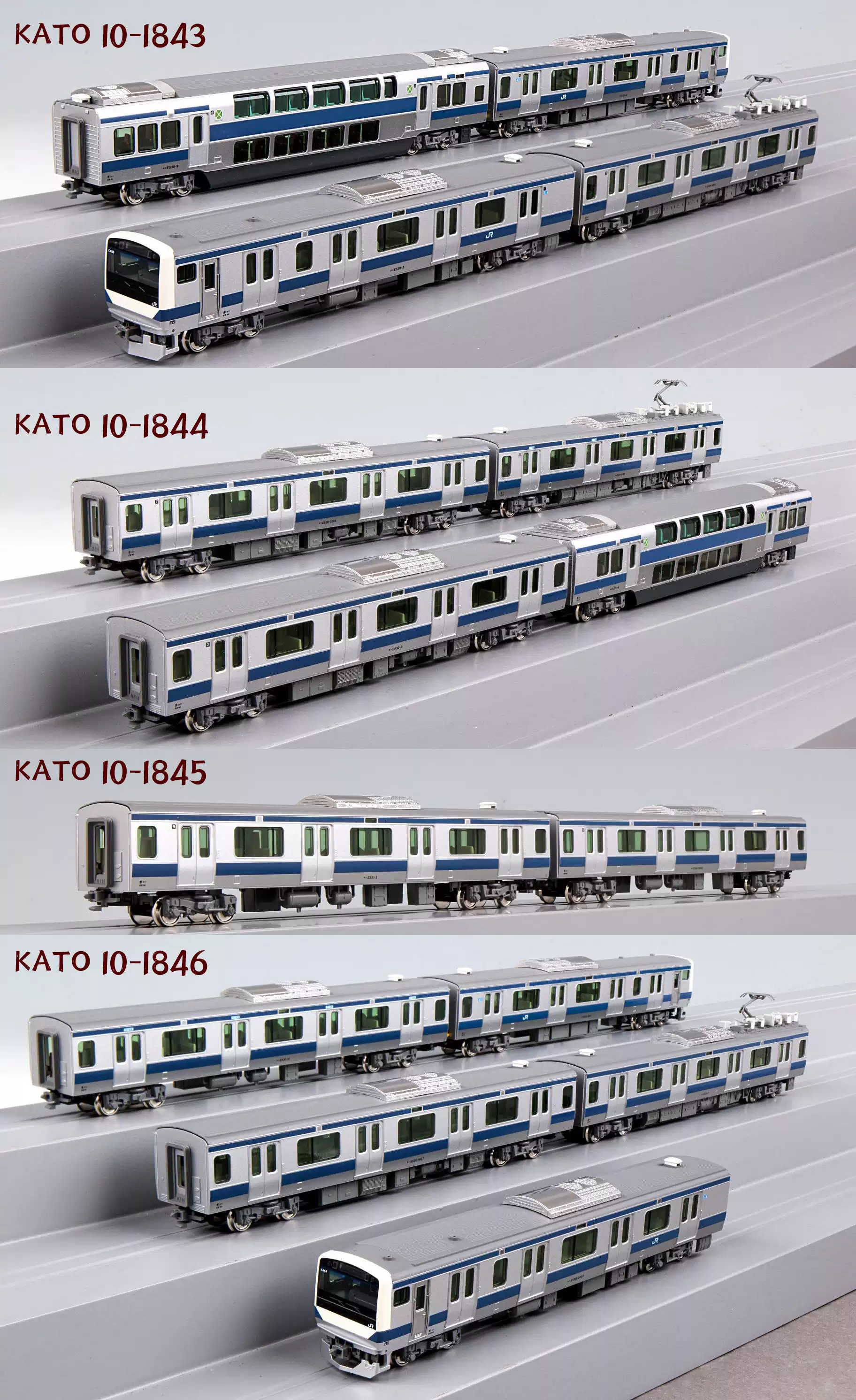 现货/N]KATO 10-1843/44/45/46 日本E531系近郊电车常磐线15节