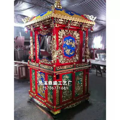 Buddha palanquin Wood carving Buddha sitting palanquin Wooden palanquin Traditional wood carving palanquin carving Palanquin Carving Palanquin