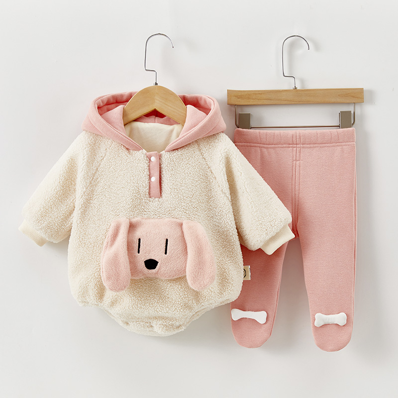 Newborn baby clothes autumn and winter suit female baby jumpsuit full moon hundred days princess bag fart romper romper - Taobao