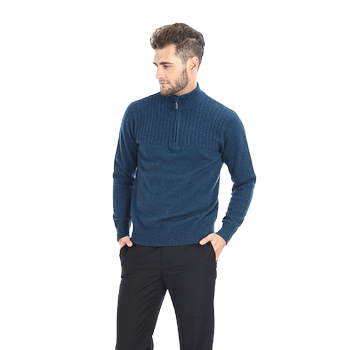 Sun god men's half-height thickened casual knitted pullover