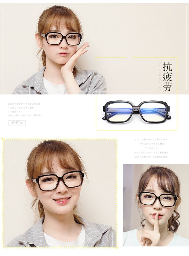 Phiên bản tiếng Hàn của kính cận thị full frame nữ nam 100/200/300/400/500/600 độ hoàn thành mắt kính xiaomi