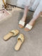 Zhuo Shini 2024 sommer neue stil oberbekleidung Französisch stil all-match flache hausschuhe sandalen frauen sandalen