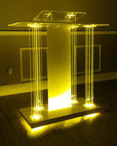 Gondola acrylic luminous podium welcome table reception host podium conference table