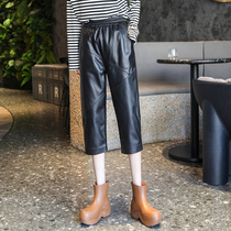 Real fur pants female sheep skin fashion loose casual Harlen pants loose waist and slim skinny pants