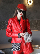 Han - tai stylish skin suit with small skin suit early spring sheep skin repair skinned coat