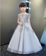 Trẻ em chủ nhà trang phục piano hoa cô gái váy công chúa váy cô gái fluffy cô gái từ vai váy váy bé gái
