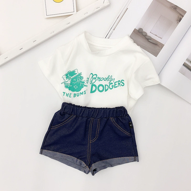 Quần áo trẻ sơ sinh và trẻ em 1-3 tuổi quần short denim cho bé trai mùa hè phần mỏng kết hợp tất cả quần áo trẻ em co giãn - Quần jean