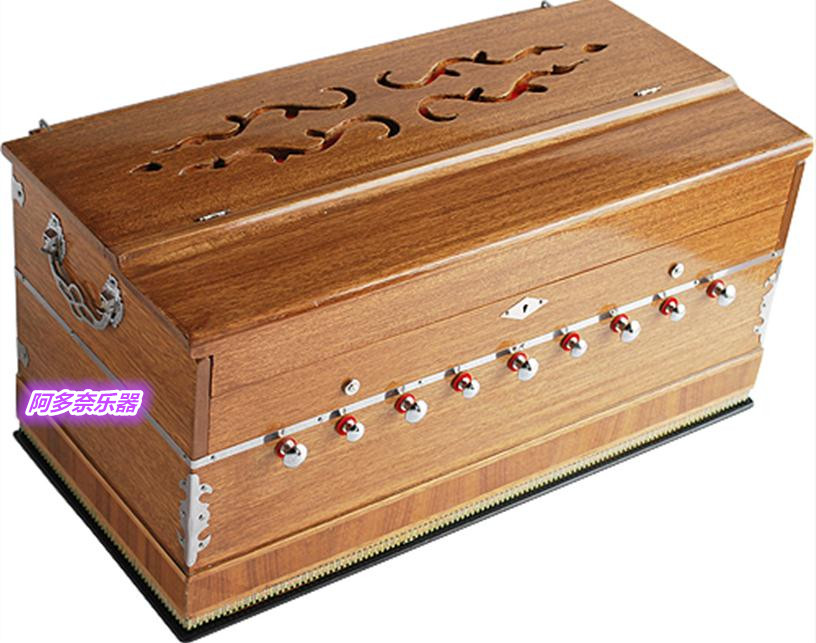 印度进口手工冥想乐器——簧风琴Harmonium：柚木小风琴，唤醒灵魂的音乐之旅！