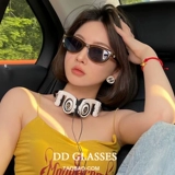 Зеленые брендовые солнцезащитные очки на солнечной энергии, в корейском стиле, кошачий глаз